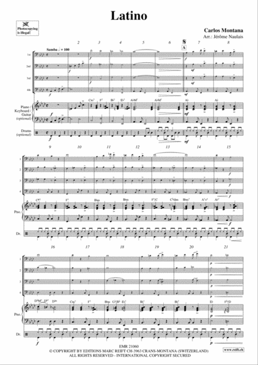 Latino Bassoon Quartet scores gallery preview page 3