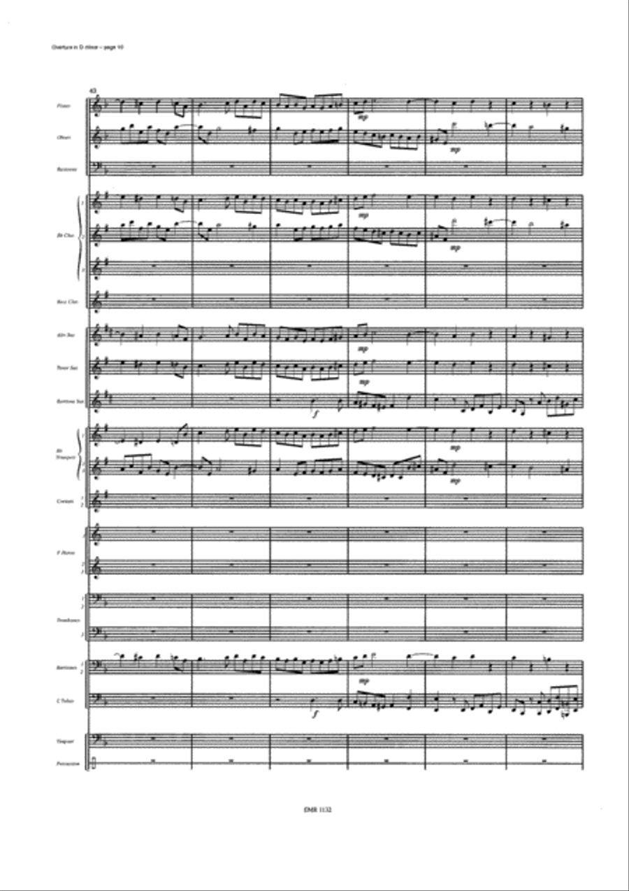 Overture in D minor Concert Band scores gallery preview page 11