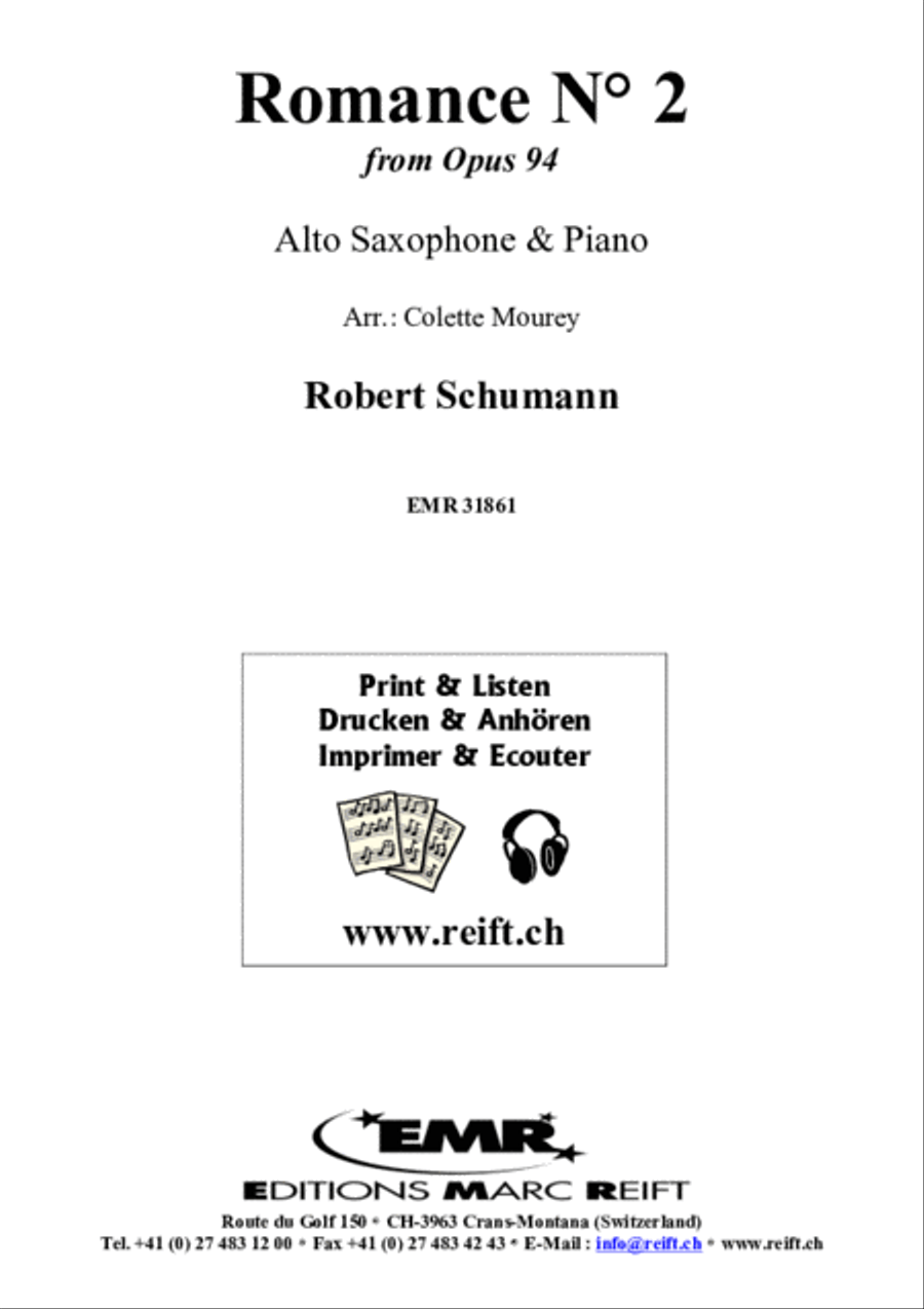 Romance No. 2 Alto Saxophone scores gallery preview page 2