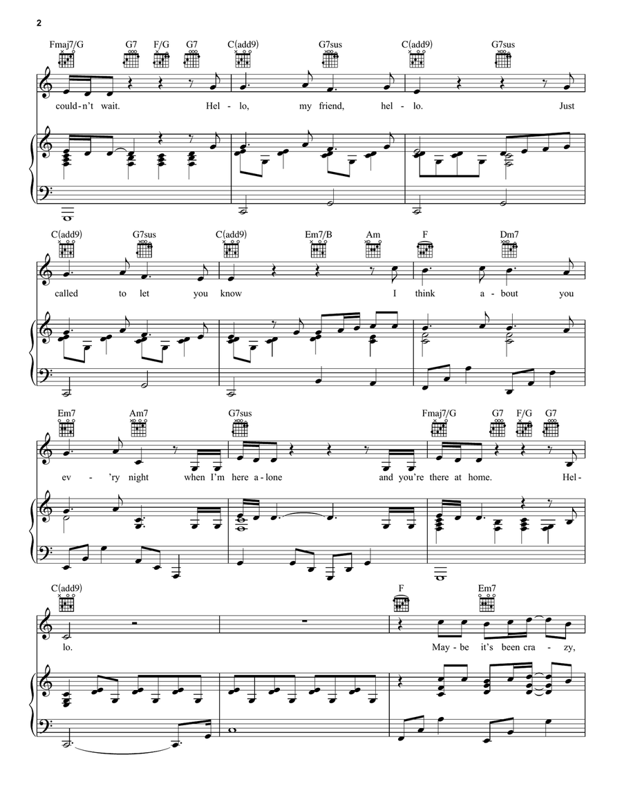 Hello Again Acoustic Guitar scores gallery preview page 2