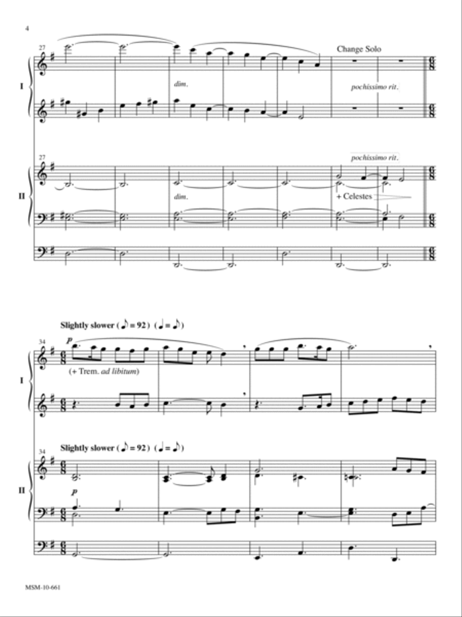 Come Home: An Organ Duet on Softly and Tenderly Jesus Is Calling Organ scores gallery preview page 3