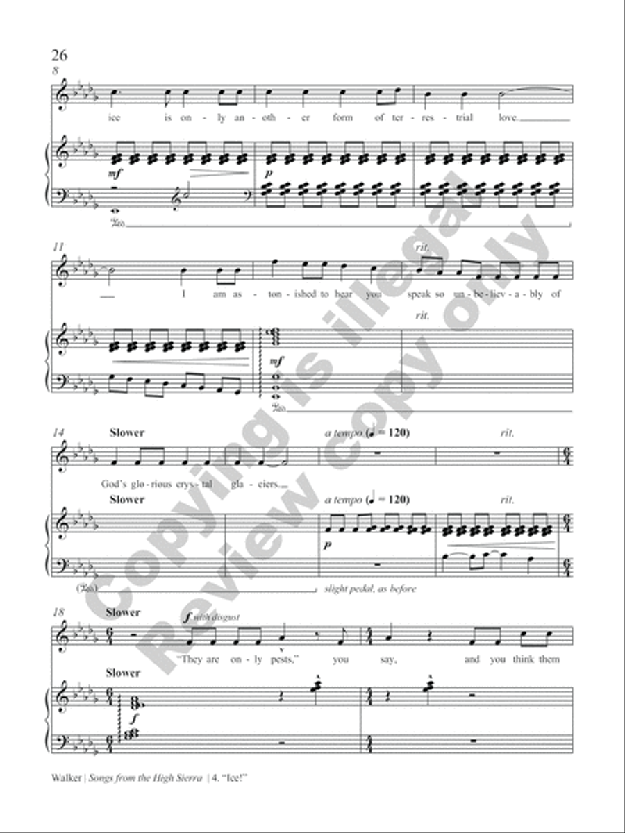 Songs from the High Sierra High Voice scores gallery preview page 14