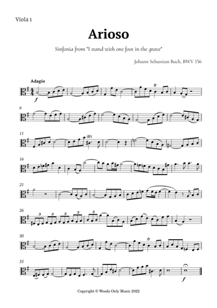 Arioso by Bach for Viola Quintet image number null