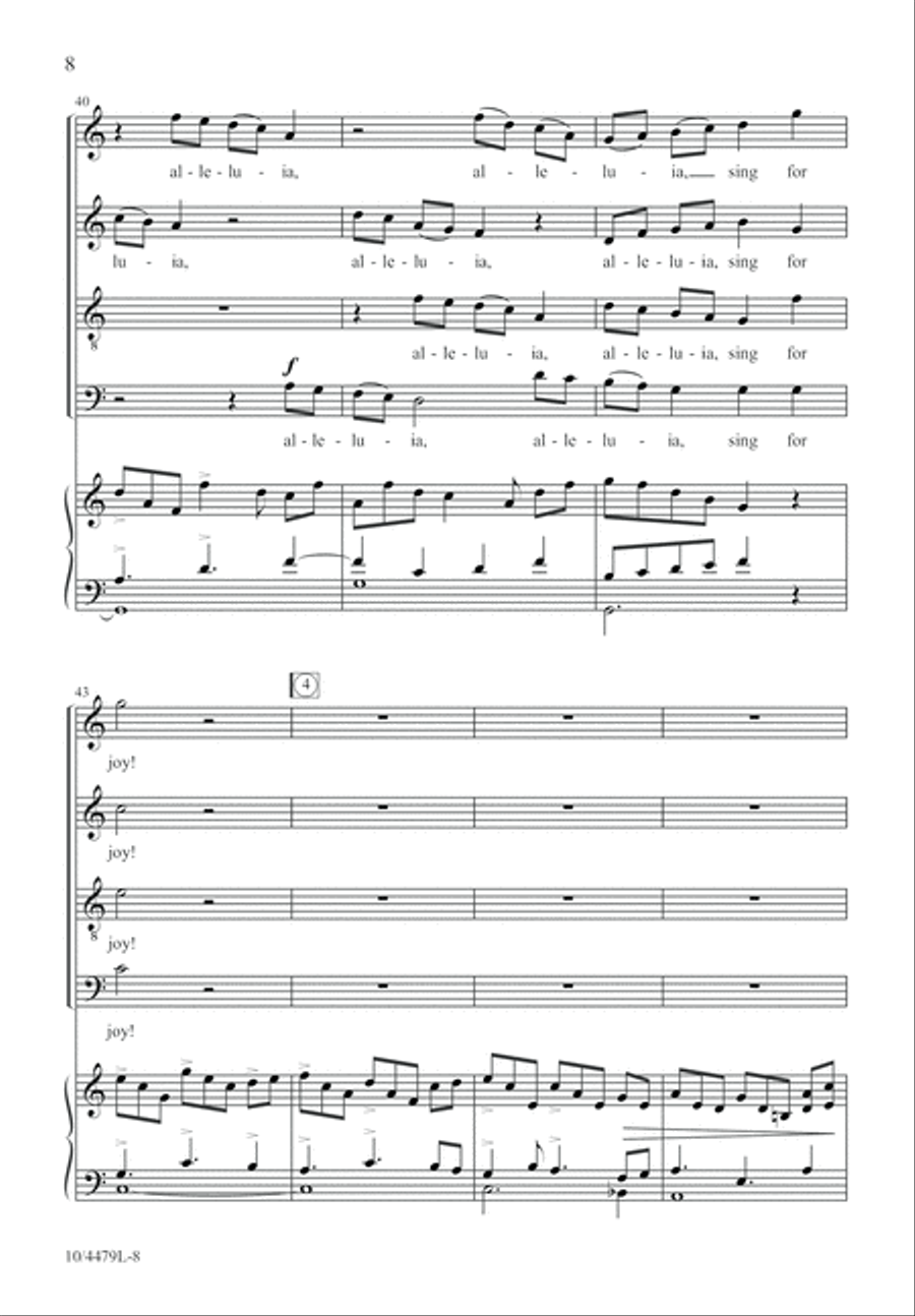 Sing for Joy, Alleluia! 4-Part scores gallery preview page 9