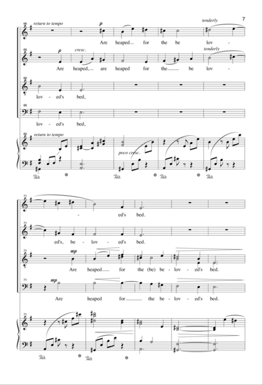 Music, When Soft Voices Die 4-Part scores gallery preview page 6