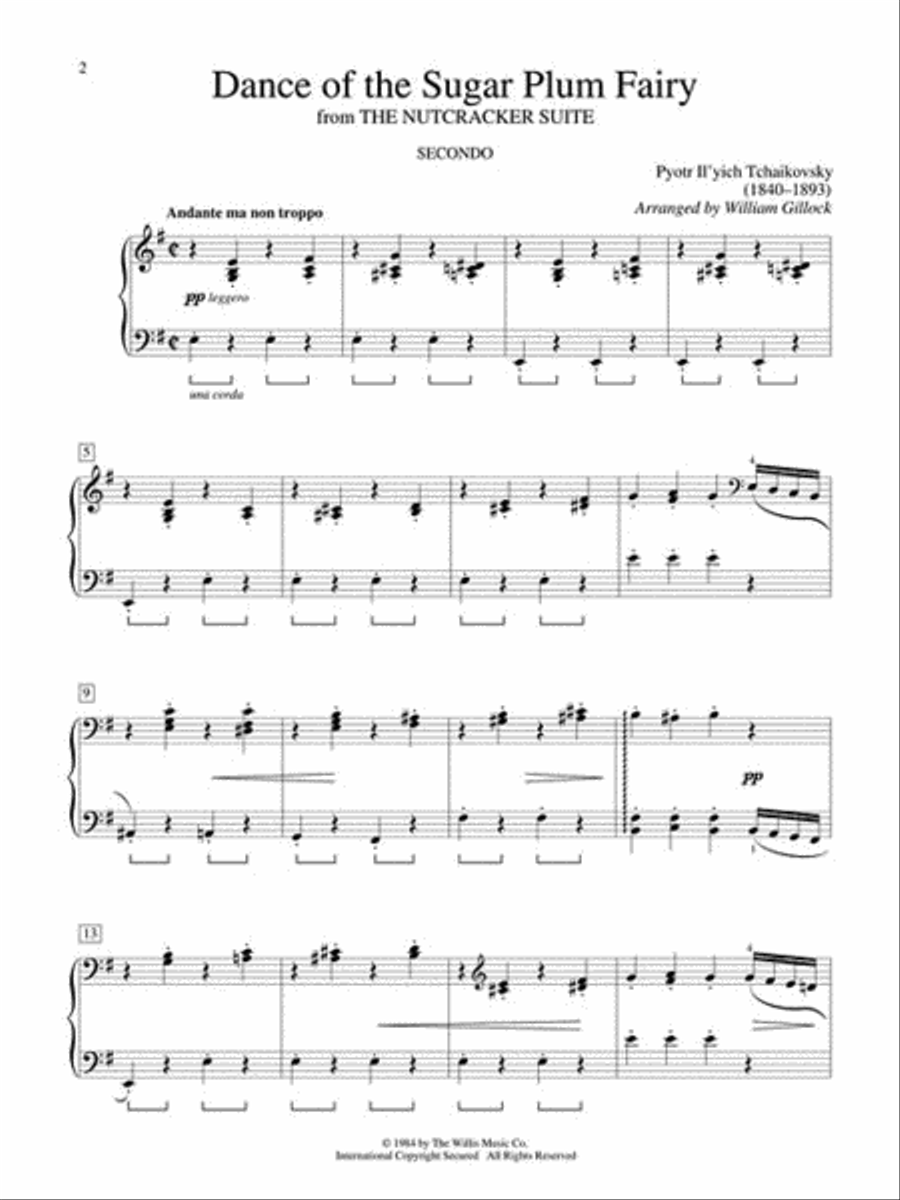 Dance of the Sugar Plum Fairy 1 Piano, 4-Hands scores gallery preview page 2
