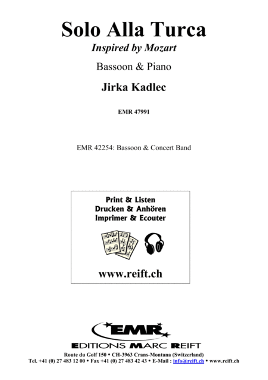 Solo Alla Turca Solo Alla Turca Bassoon Solo scores gallery preview page 1