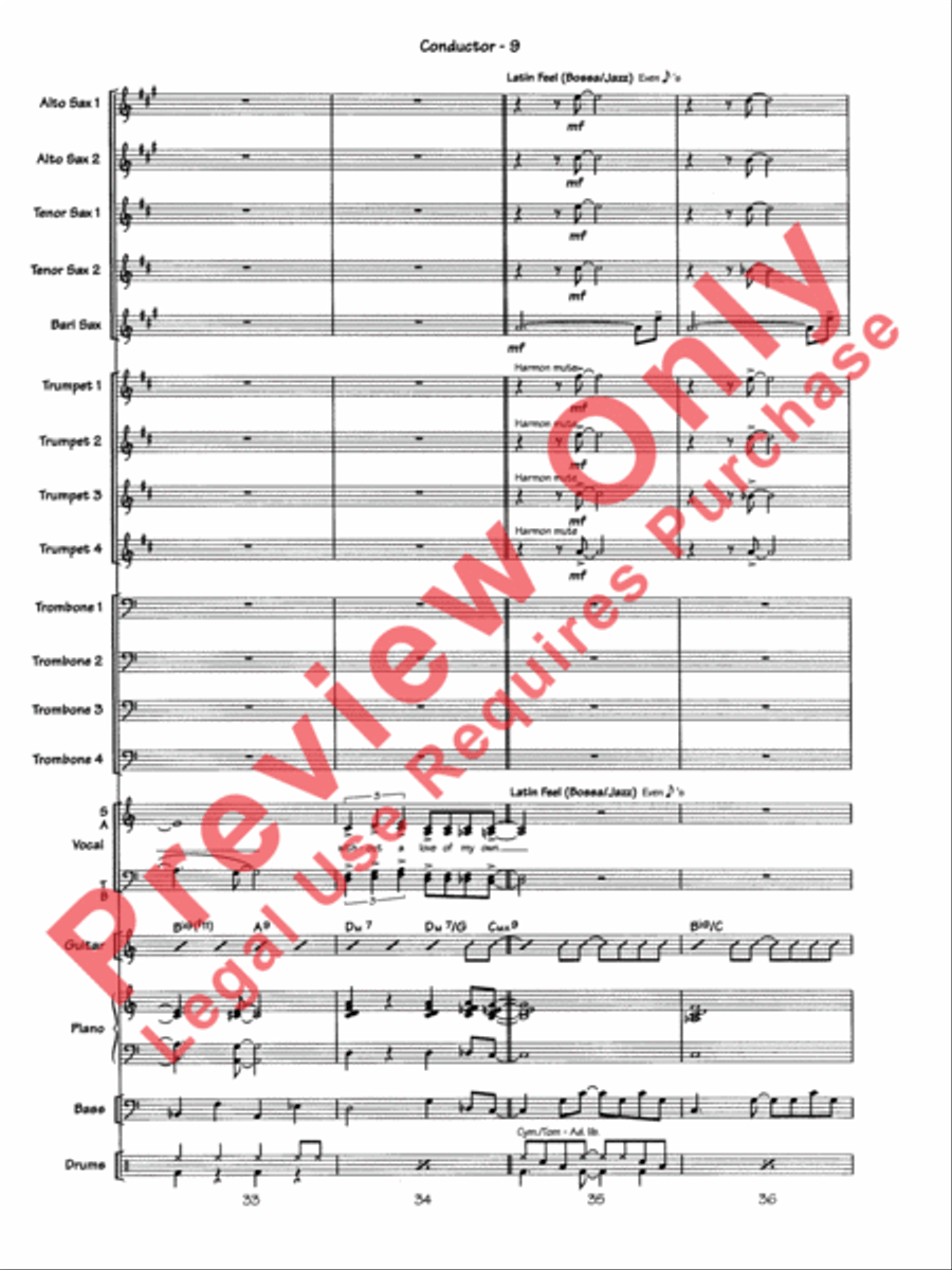 Blue Moon Jazz Ensemble scores gallery preview page 12