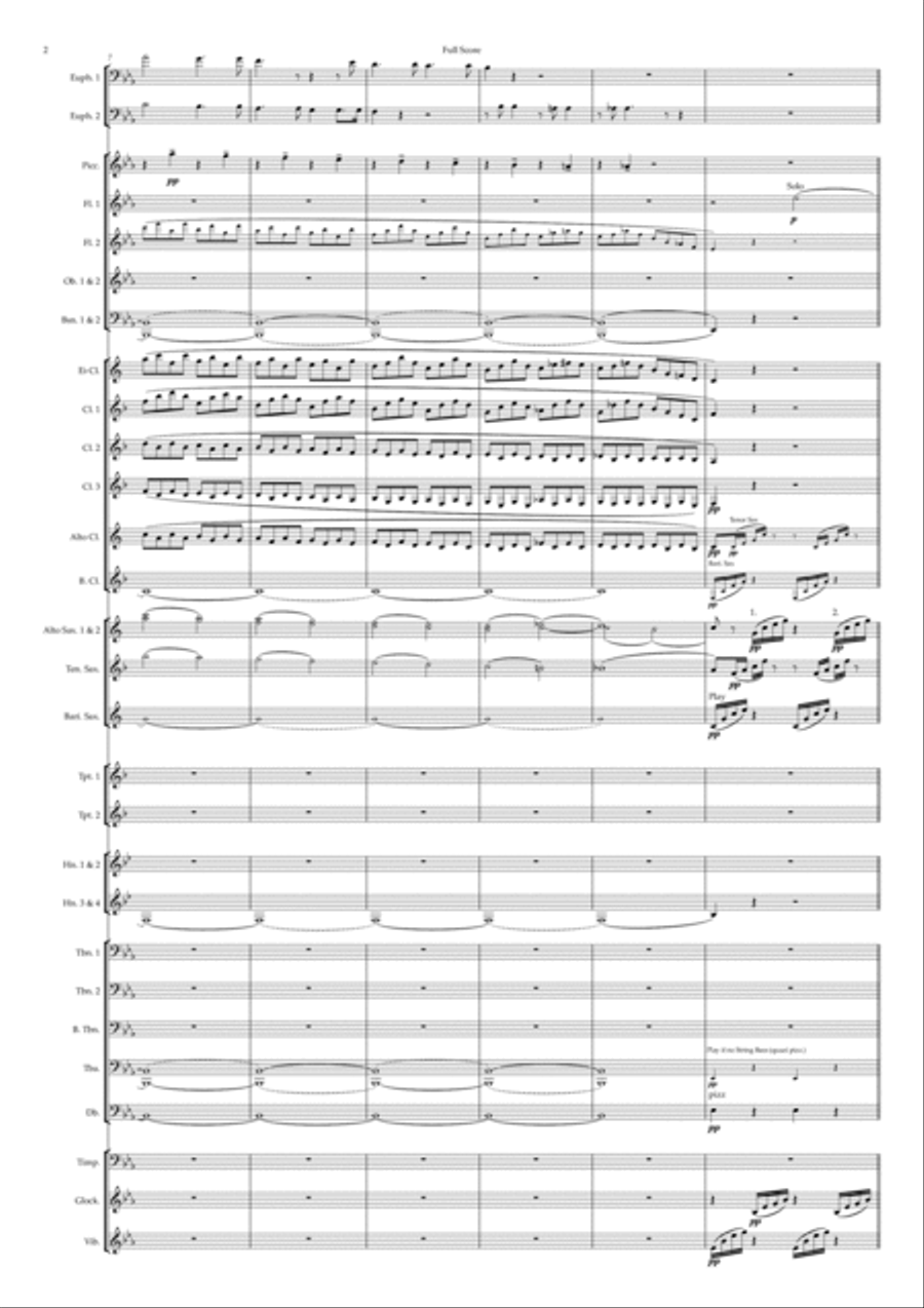Deep Inside the Sacred Temple (Au fond du temple saint) from 'The Pearl Fishers' Concert Band scores gallery preview page 2