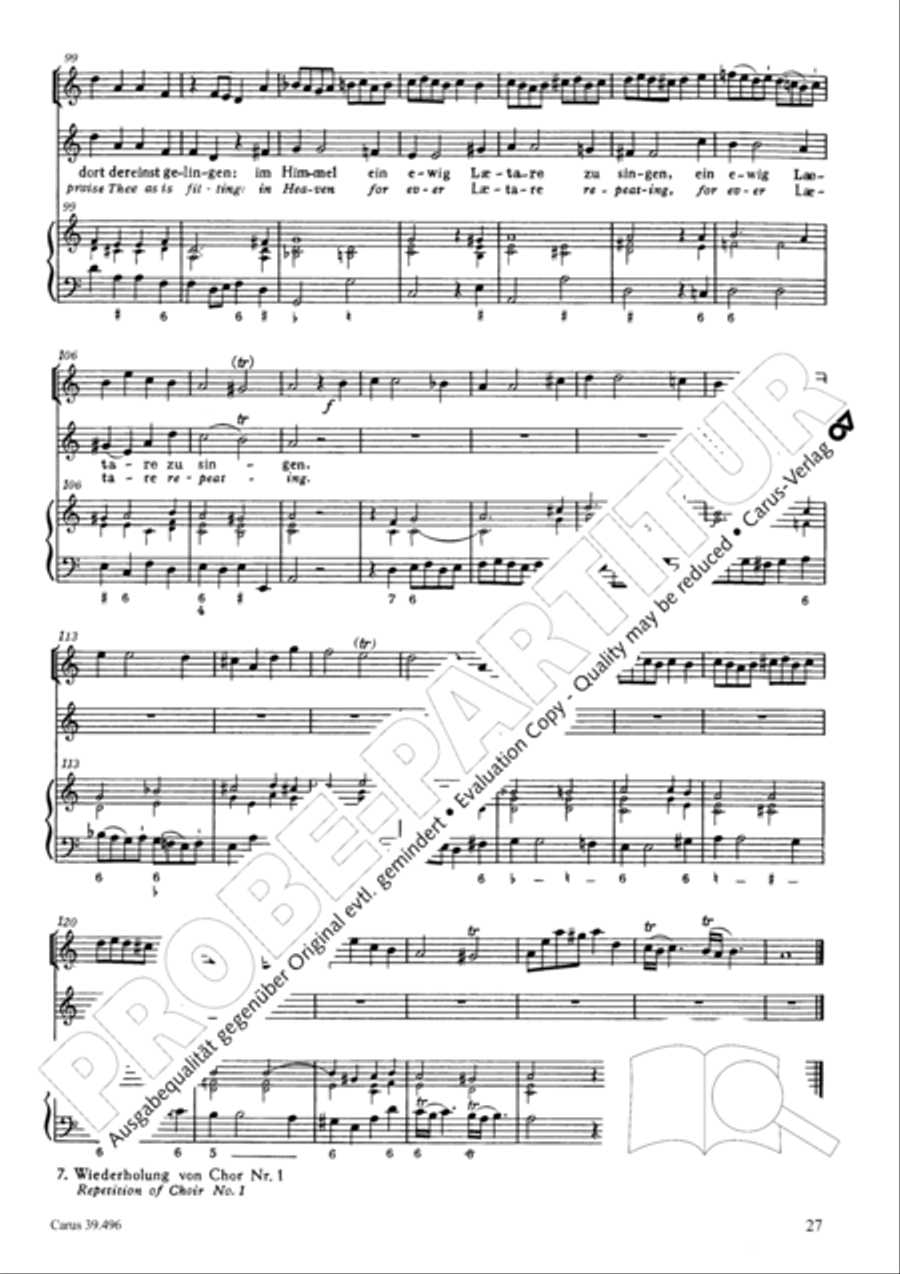 Triumph, O heavens (Jauchzet, ihr Himmel) SA scores gallery preview page 28