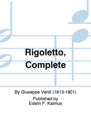 Book cover for Rigoletto, Complete