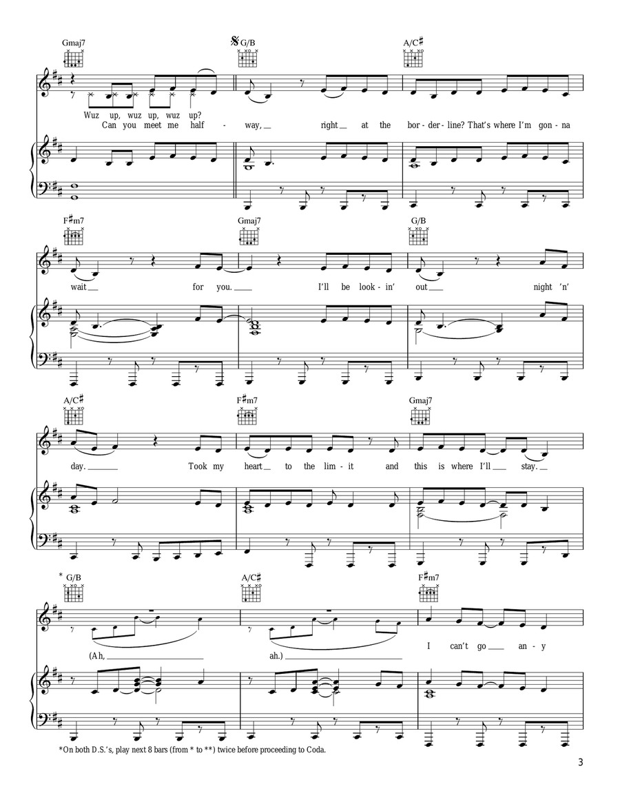 Meet Me Halfway Piano, Vocal, Guitar scores gallery preview page 3