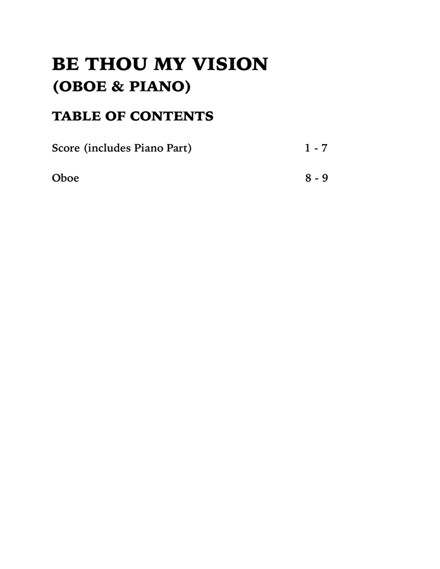 Be Thou My Vision (Oboe and Piano) Piano scores gallery preview page 4