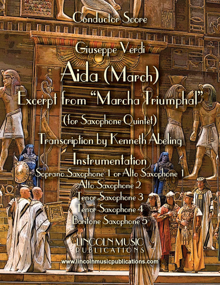 March – Aida March (excerpt from Triumphal March) (for Saxophone Quintet SATTB or AATTB) image number null