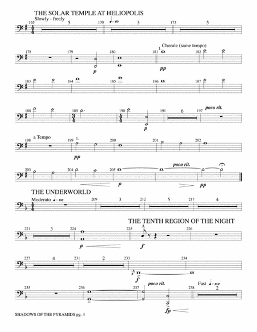 Shadows of the Pyramids: Bassoon Concert Band scores gallery preview page 4