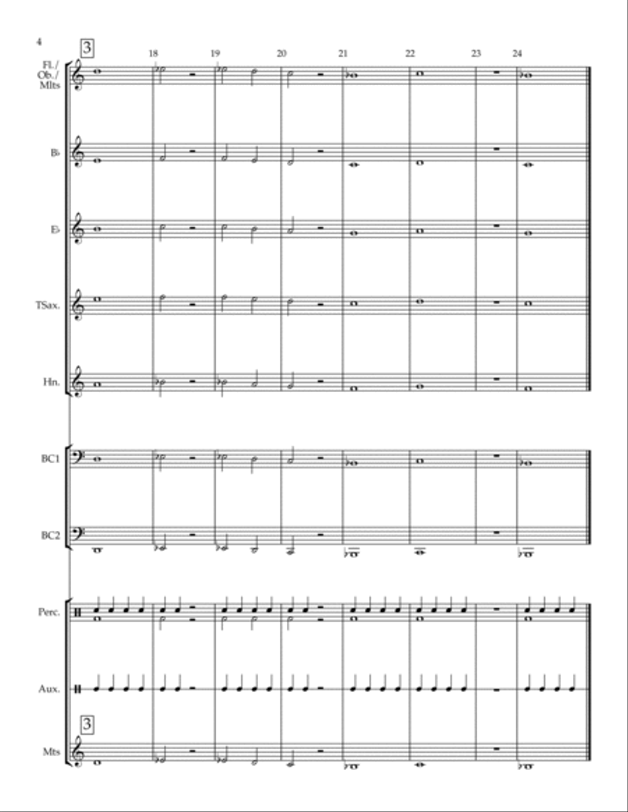 30 Progressive Studies for Full Band or Individual Study (beginner to very easy) Concert Band scores gallery preview page 5
