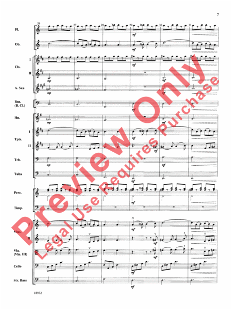 Barcarolle (from The Tales of Hoffman) Full Orchestra scores gallery preview page 8