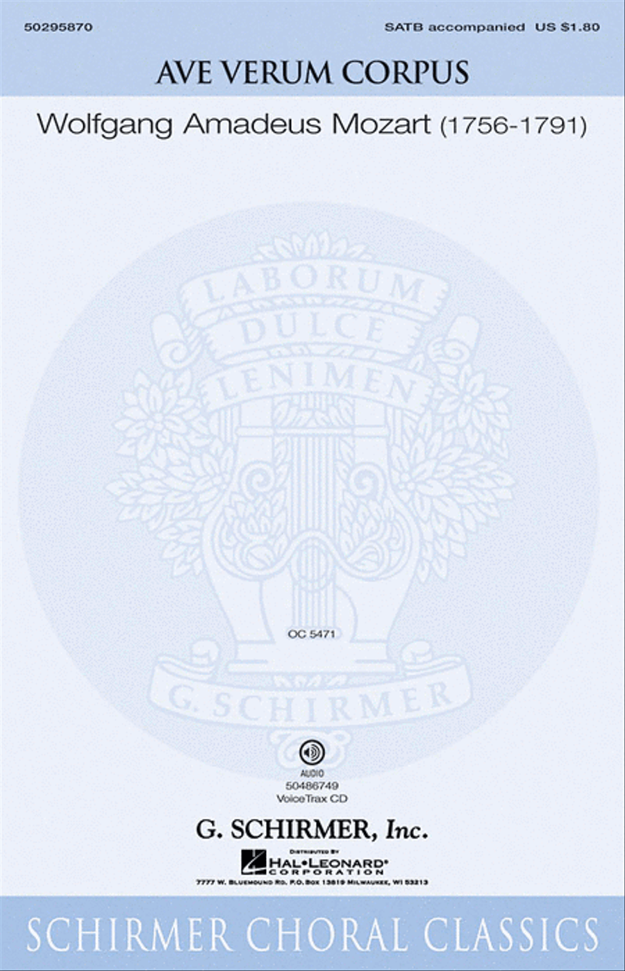Ave Verum Corpus 4-Part scores gallery preview page 1
