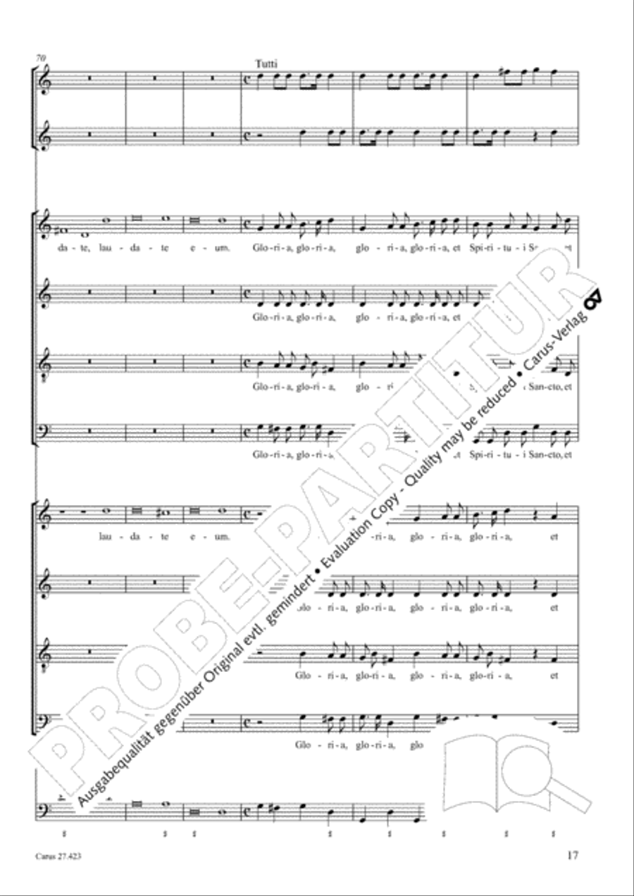 Laudate Dominum Secondo 4-Part scores gallery preview page 18