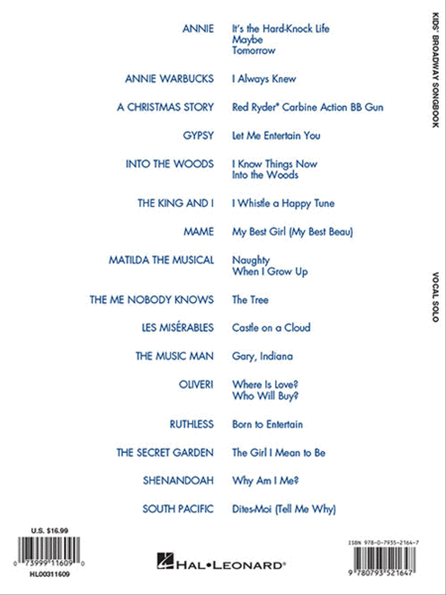 Kids' Broadway Songbook – Revised Edition Piano, Vocal, Guitar scores gallery preview page 4