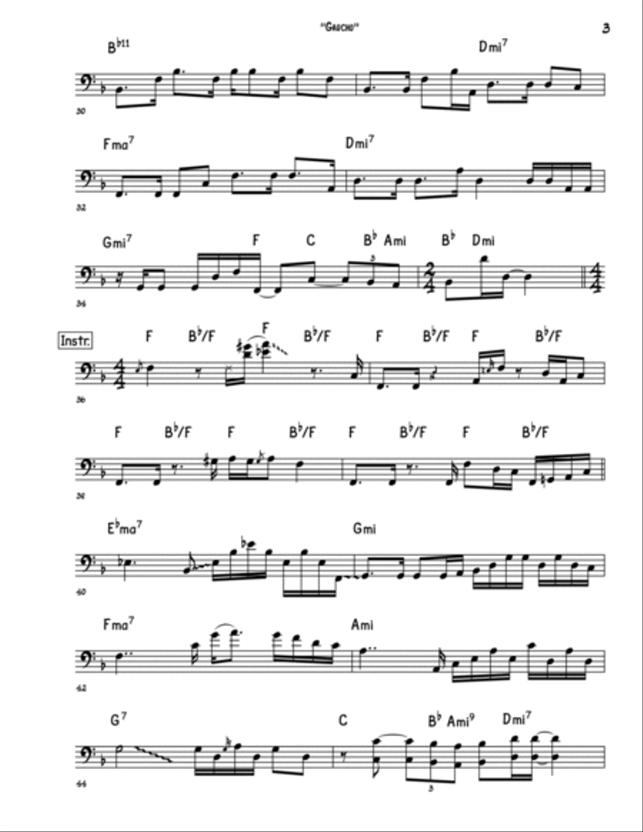 Gaucho by Steely Dan - Bass Guitar - Digital Sheet Music