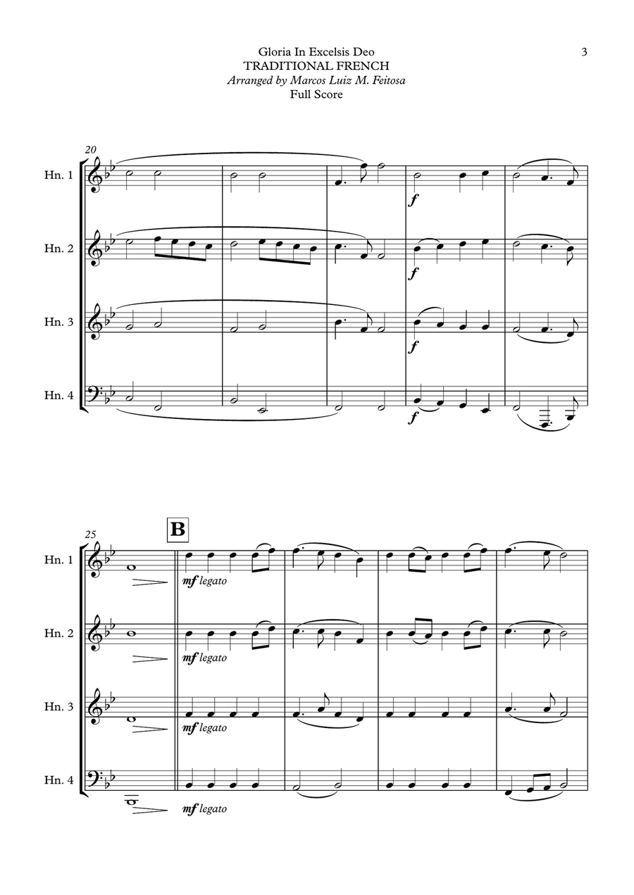 Christmas Song Collection (for Horn in F Quartet) - BOOK TWO Brass Quartet scores gallery preview page 5