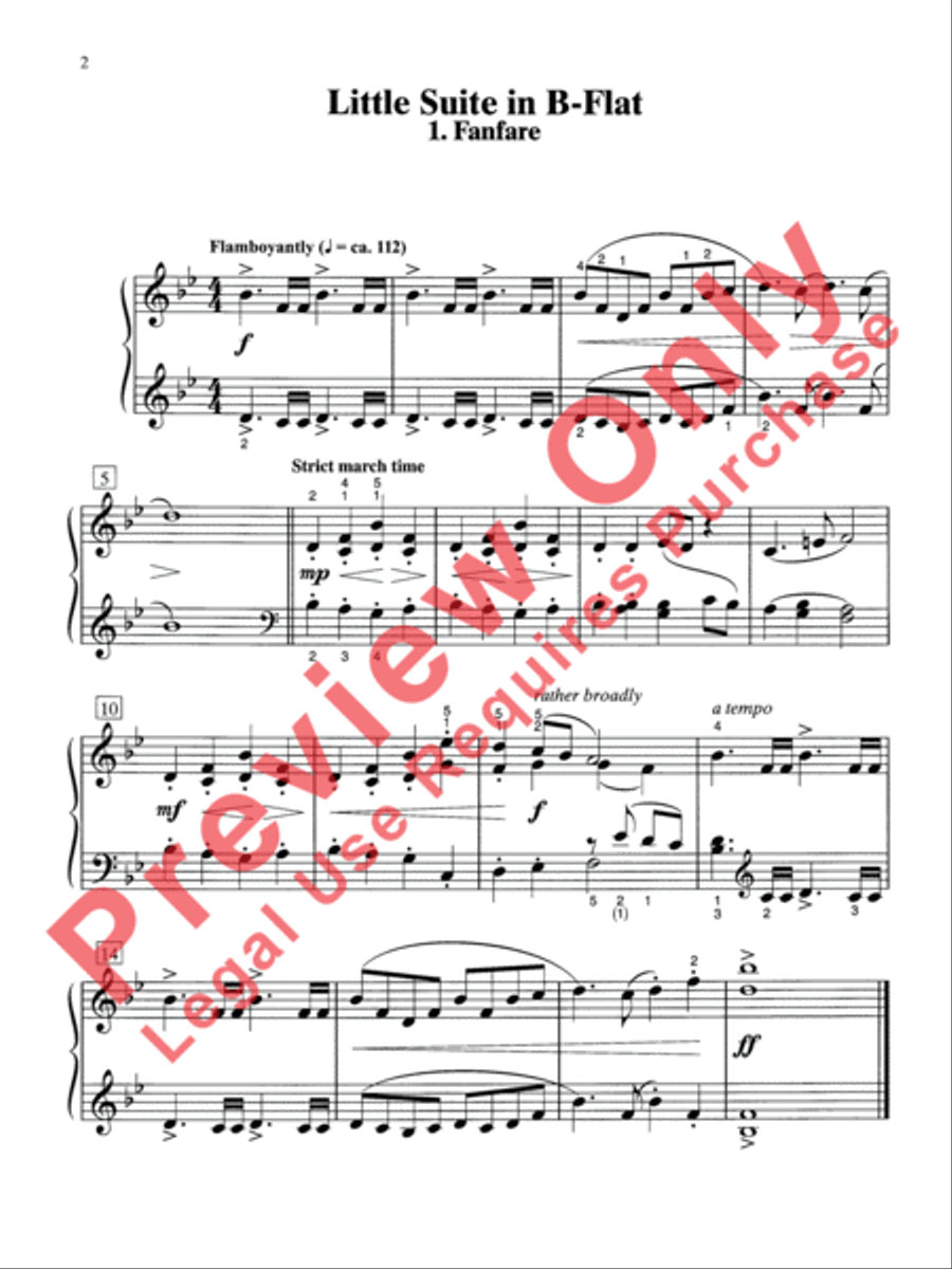 Fanfare and Other Courtly Scenes in Baroque Style Piano Solo scores gallery preview page 6