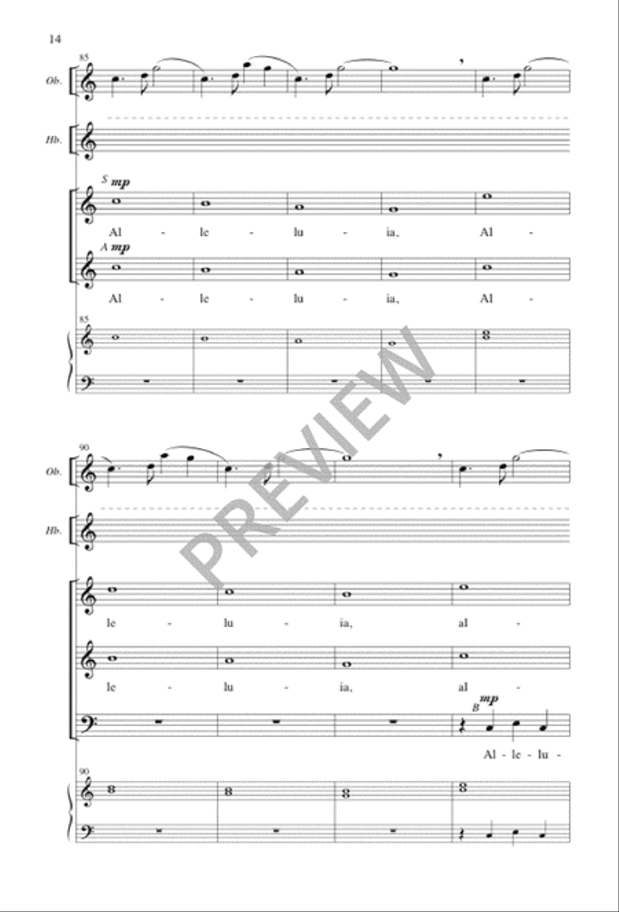 Festival Alleluias 4-Part scores gallery preview page 14