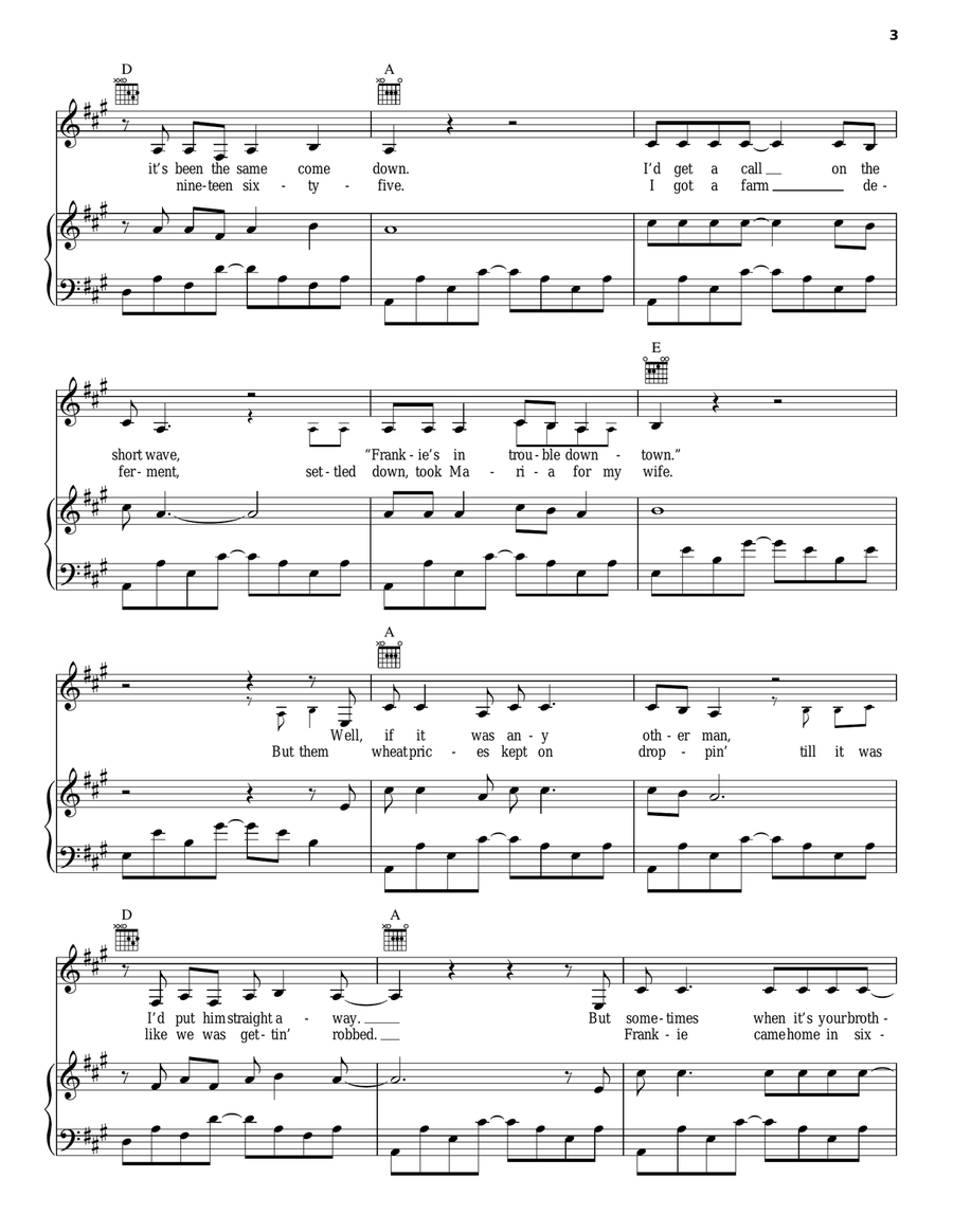 Highway Patrolman Guitar scores gallery preview page 3