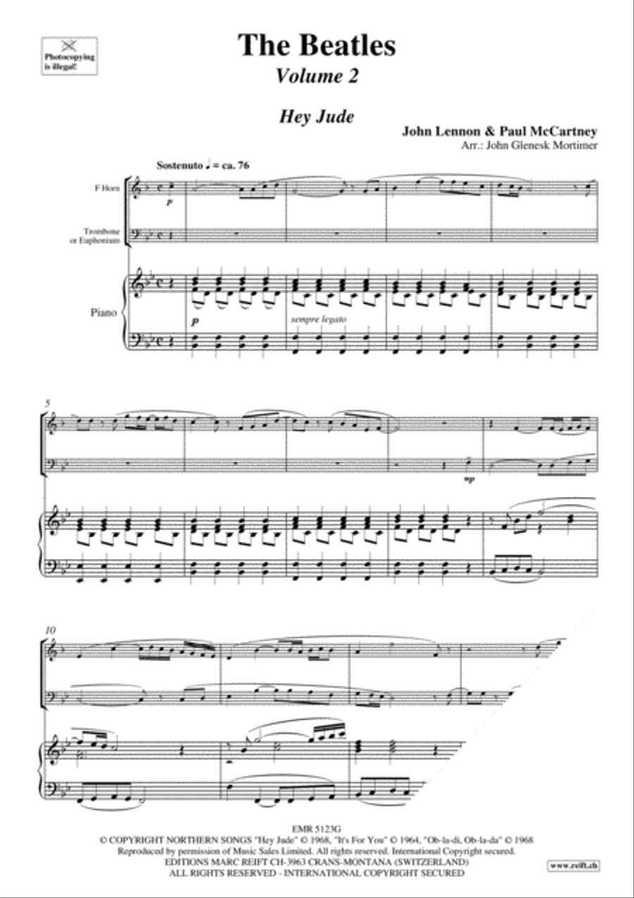 The Beatles Volume 2 Brass Ensemble scores gallery preview page 3