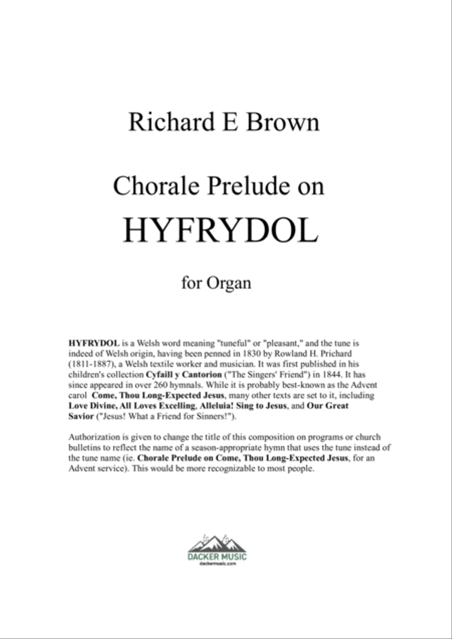 Chorale Prelude on Hyfrydol Organ Solo scores gallery preview page 2
