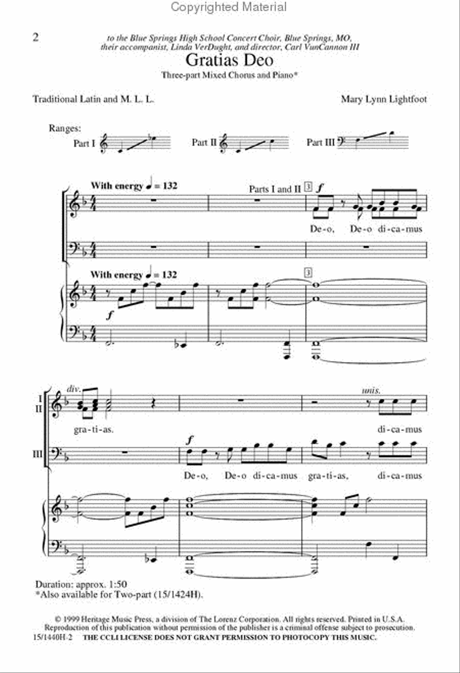 Gratias Deo Gratias Deo 3-Part scores gallery preview page 2