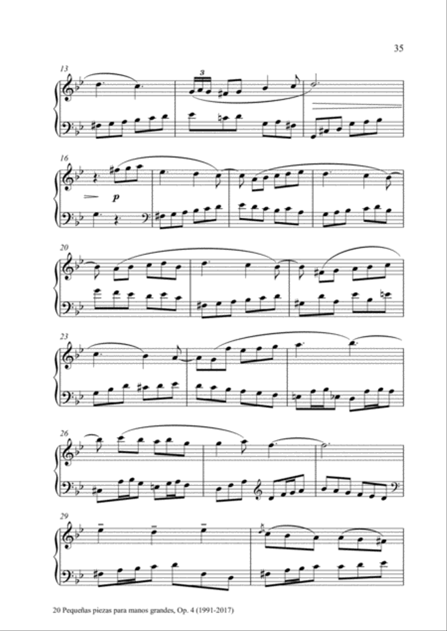 20 Piezas, Op. 4 (2017) No. 10. Danza rústica Piano Solo scores gallery preview page 2