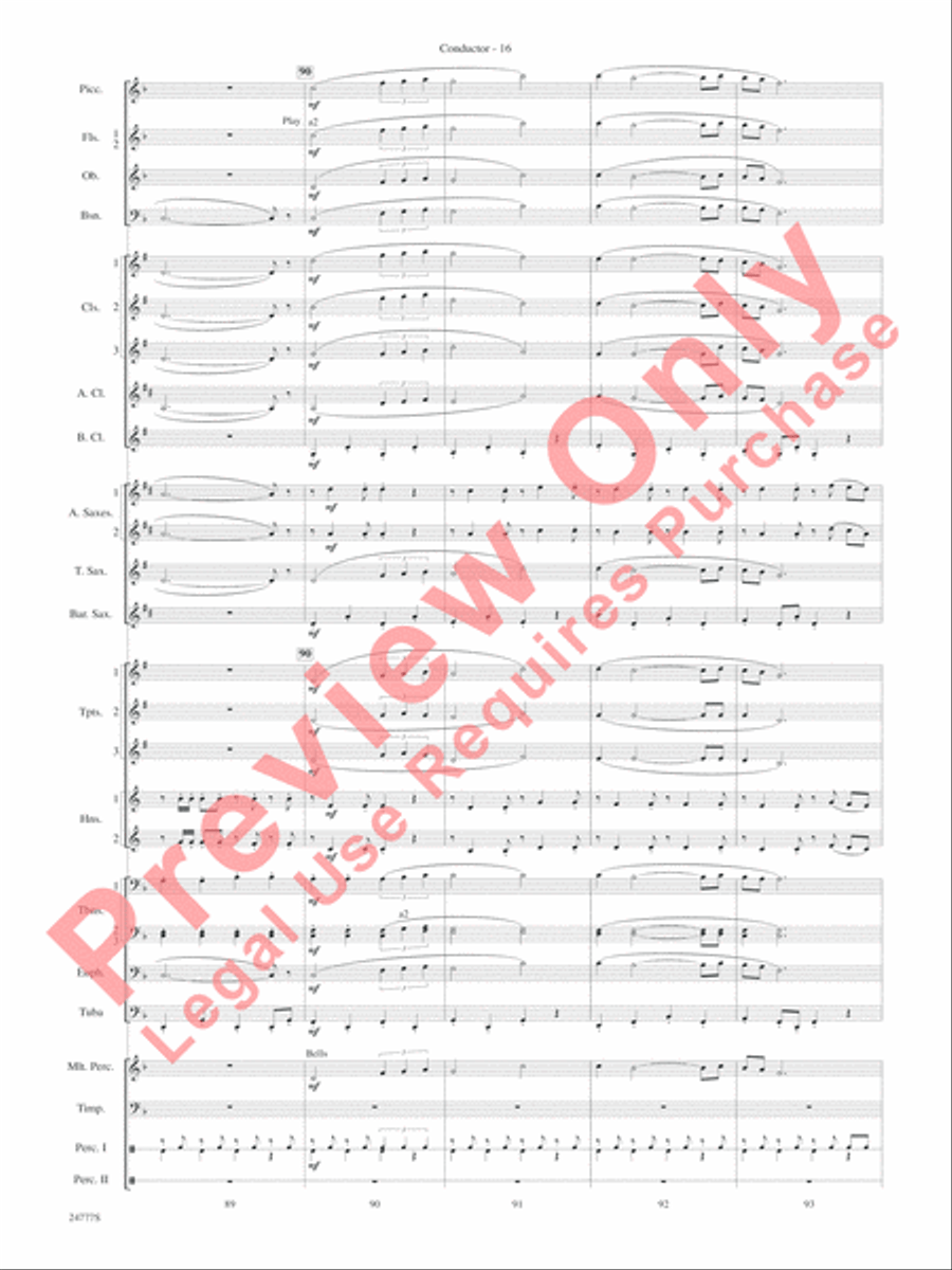 Harry at Hogwarts (from Harry Potter and the Goblet of Fire) Concert Band scores gallery preview page 18