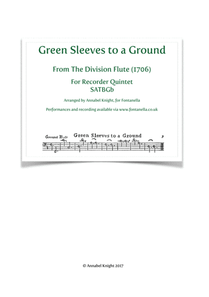 Green Sleeves to a Ground