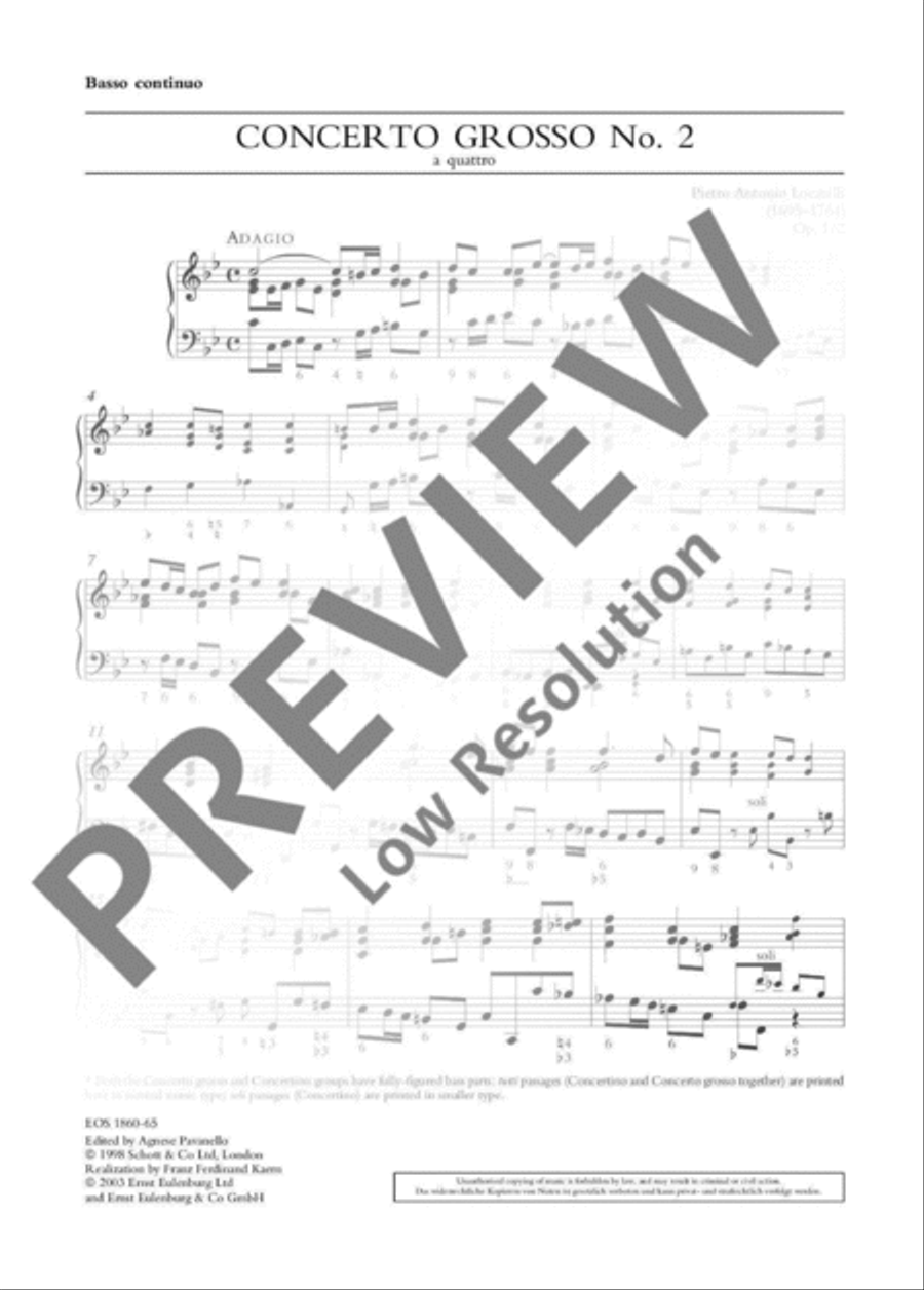 Concerto Grosso Basso Continuo scores gallery preview page 2