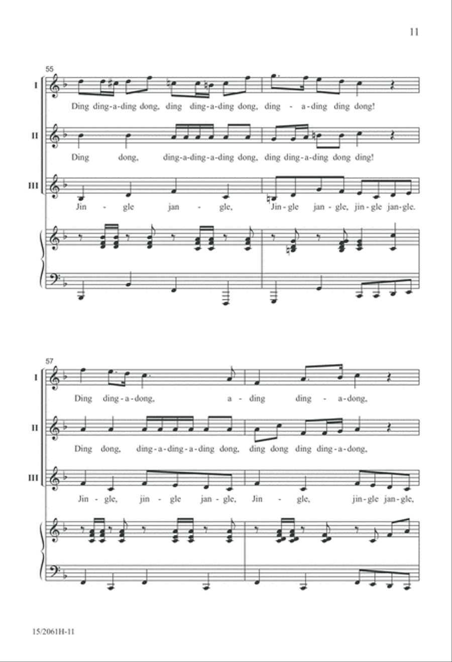 Jinglin' Bells 3-Part scores gallery preview page 11
