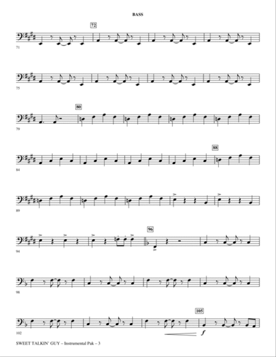 Sweet Talkin' Guy - Music Of The Chiffons (Medley) - Bass Choir scores gallery preview page 3