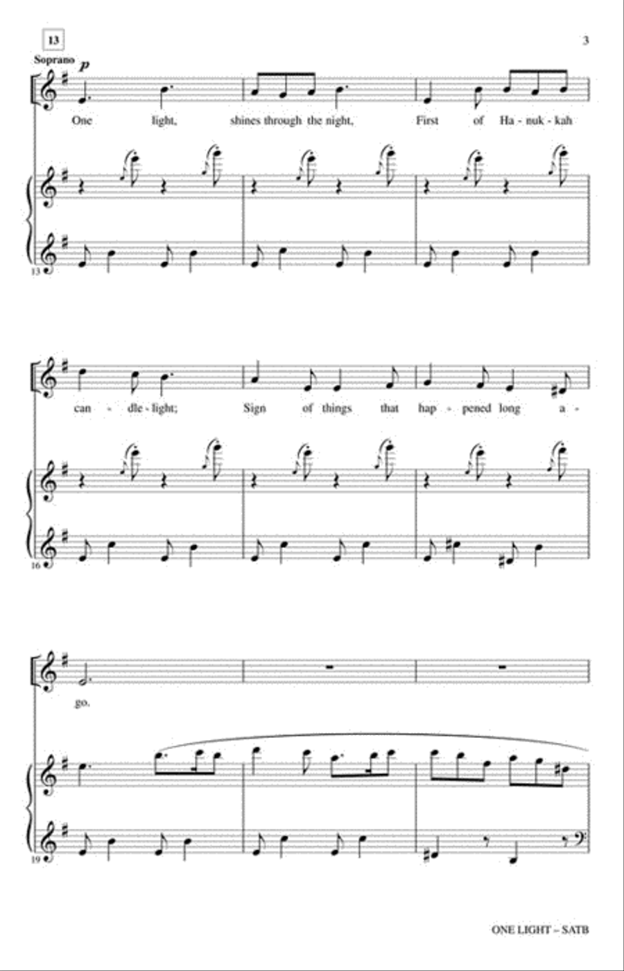 One Light One Light 4-Part scores gallery preview page 3