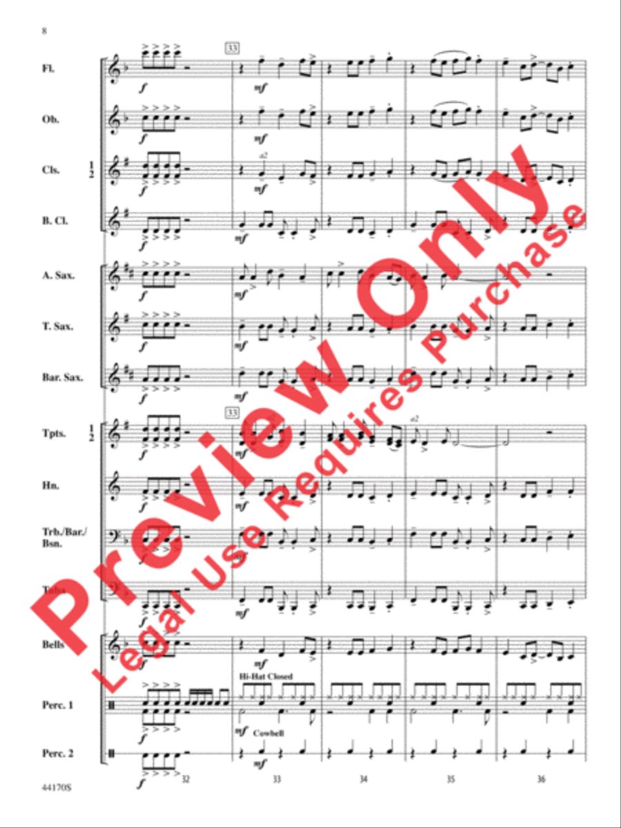 Fiesta Rock Fiesta Rock Concert Band scores gallery preview page 9