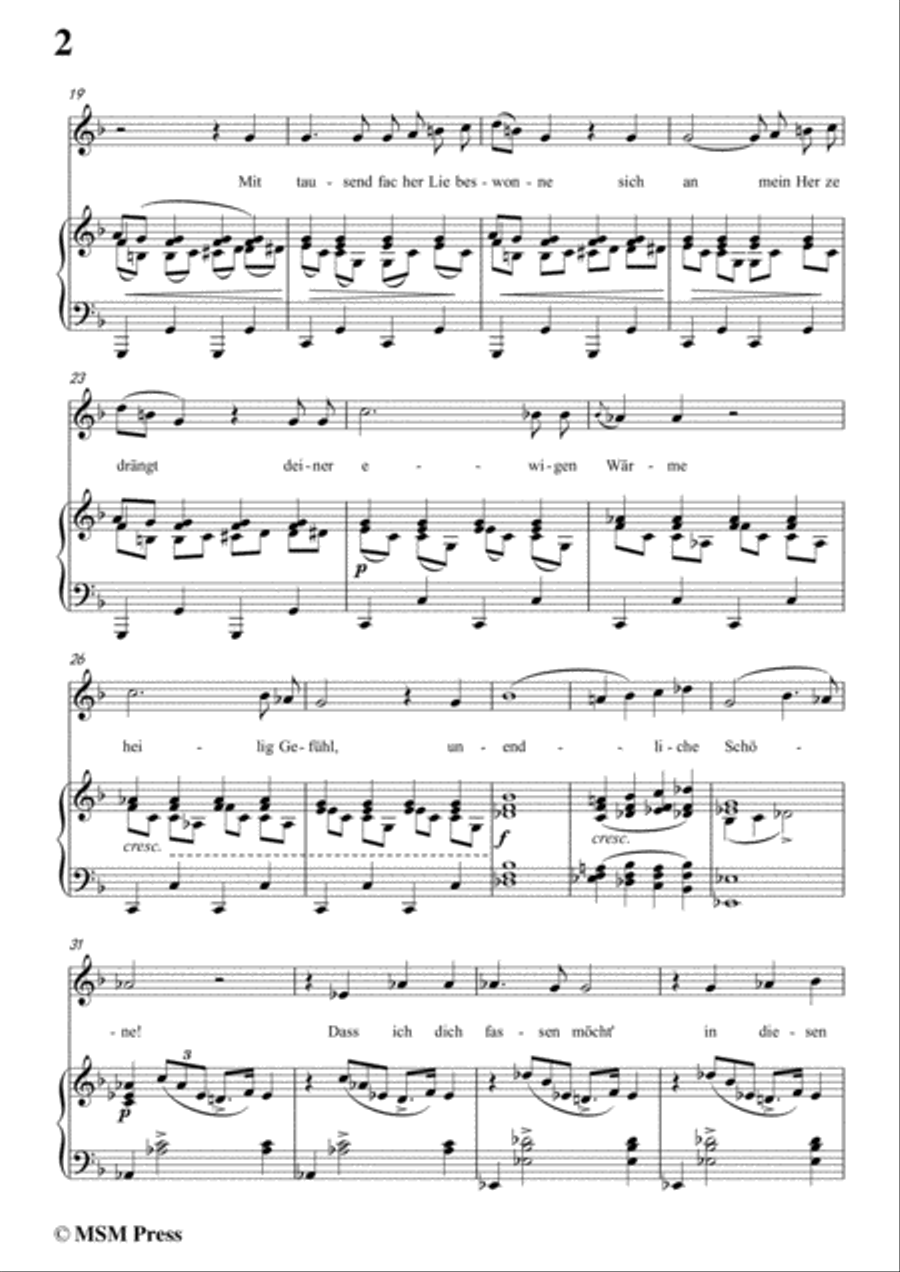 Schubert-Ganymed,Op.19 No.3,in F Major,for Voice&Piano Voice scores gallery preview page 4