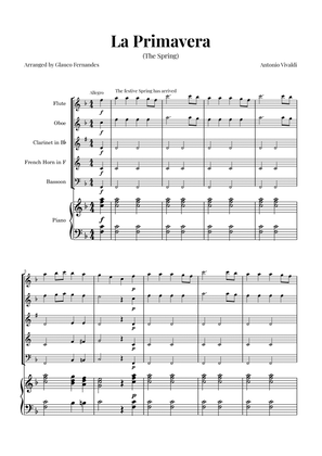 La Primavera (The Spring) by Vivaldi - Woodwind Quintet with Piano