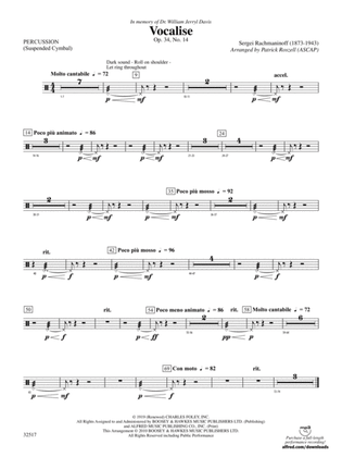Vocalise, Op. 34, No. 14: 1st Percussion