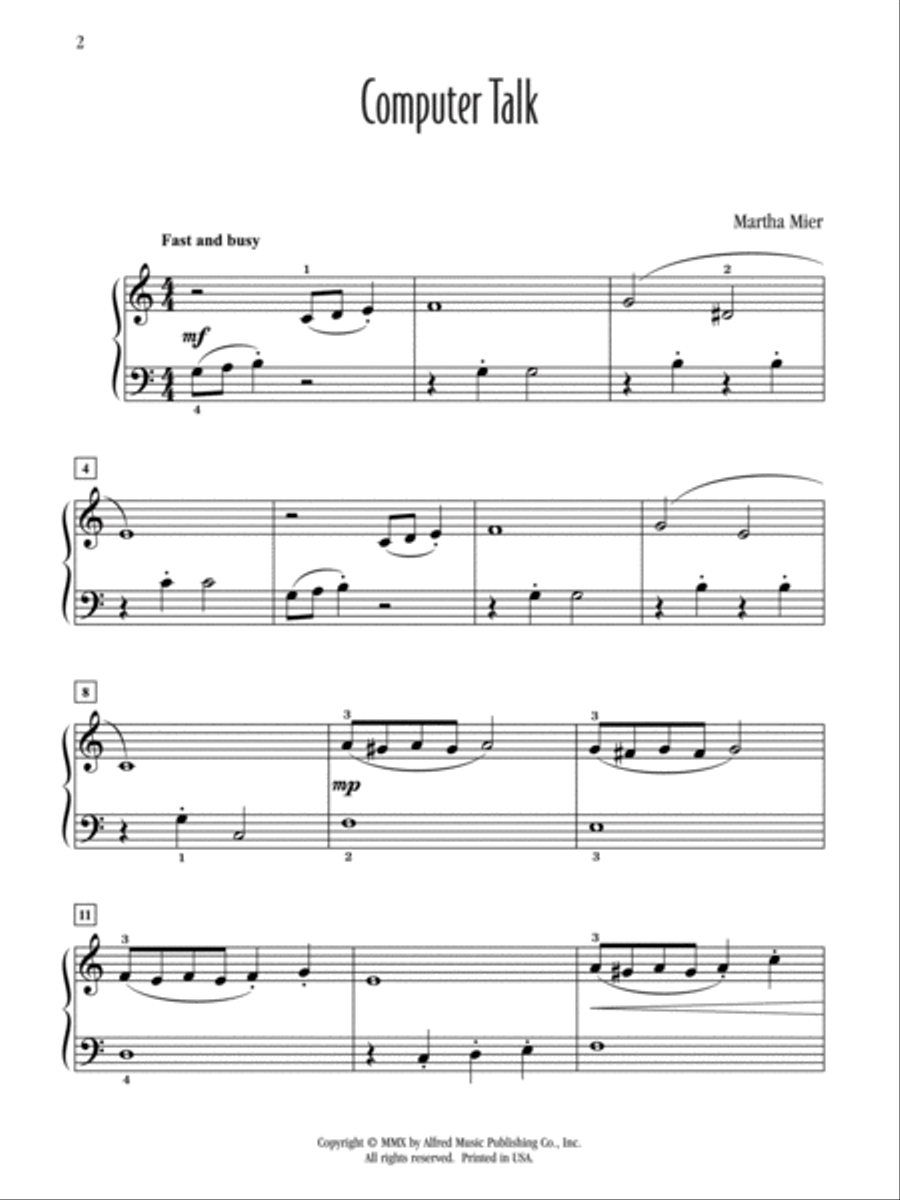 Computer Talk Computer Talk Easy Piano scores gallery preview page 2