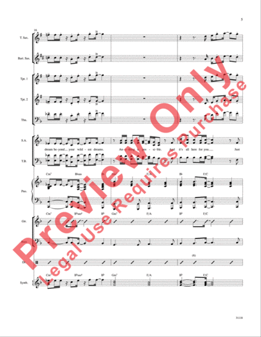 Anything Is Possible Anything Is Possible Choir scores gallery preview page 6