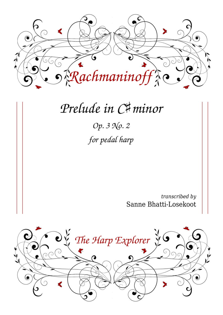 Prelude in C sharp minor Harp scores gallery preview page 1