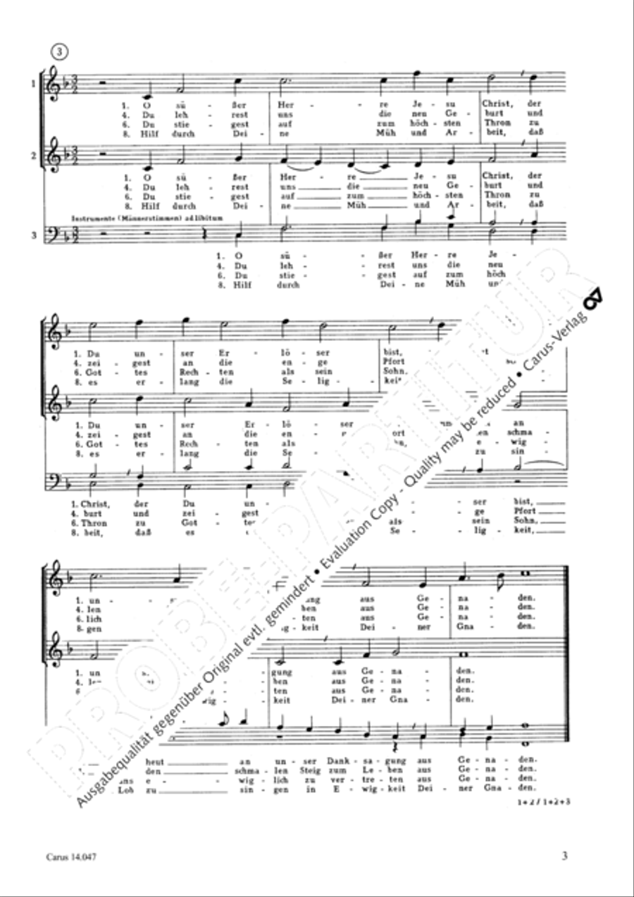 Linke; Poos: O susser Herre Jesu Christ Score scores gallery preview page 2