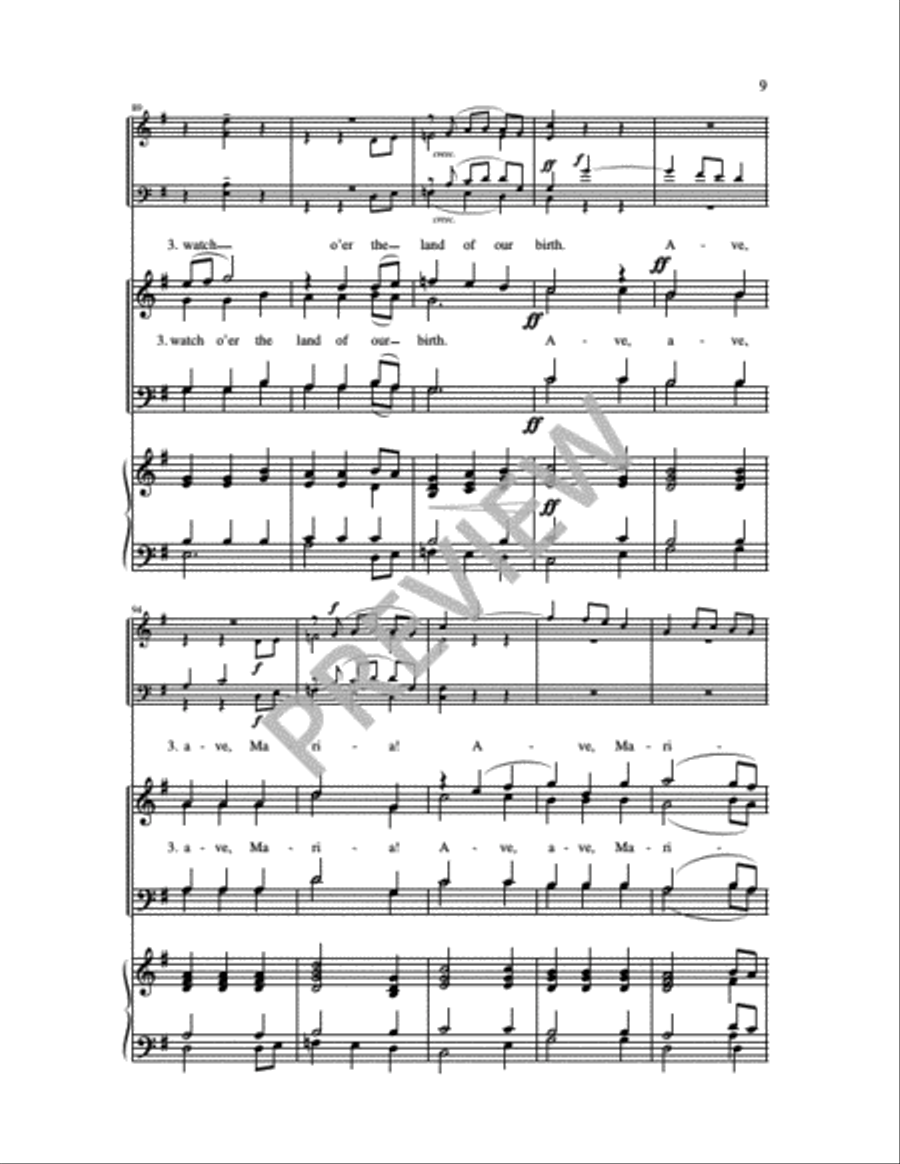 Immaculate Mary 4-Part scores gallery preview page 9