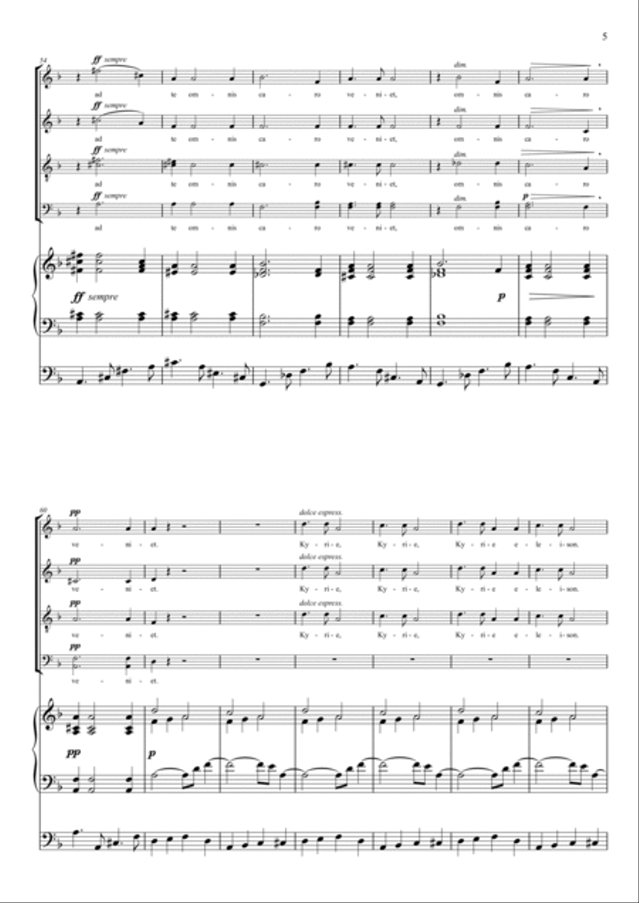 Requiem Op. 48 (Version for Soprano and Baritone solo, Mixed voices and Organ) Choir scores gallery preview page 5