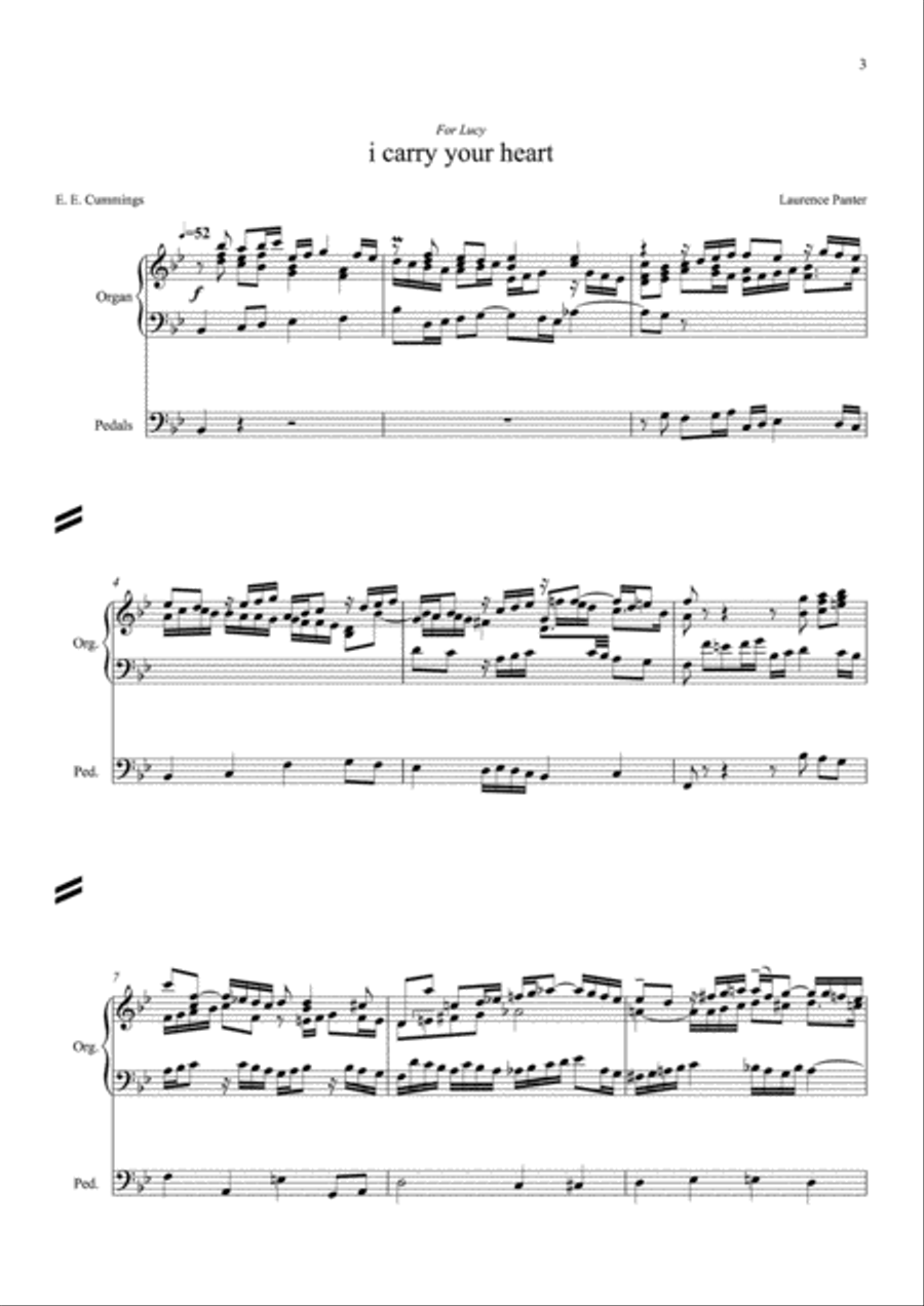 "i carry your heart" - for SATB, semichorus and organ image number null